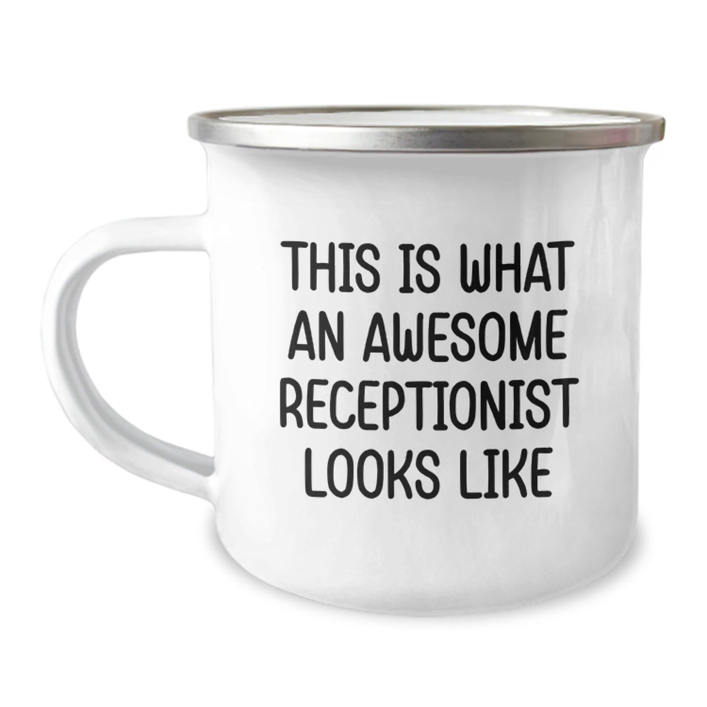 Funny Receptionist Gifts from Friends for Graduation Unique Gifts - This Is What An Awesome Receptionist Looks Like Camping Mug - The Buy Boom