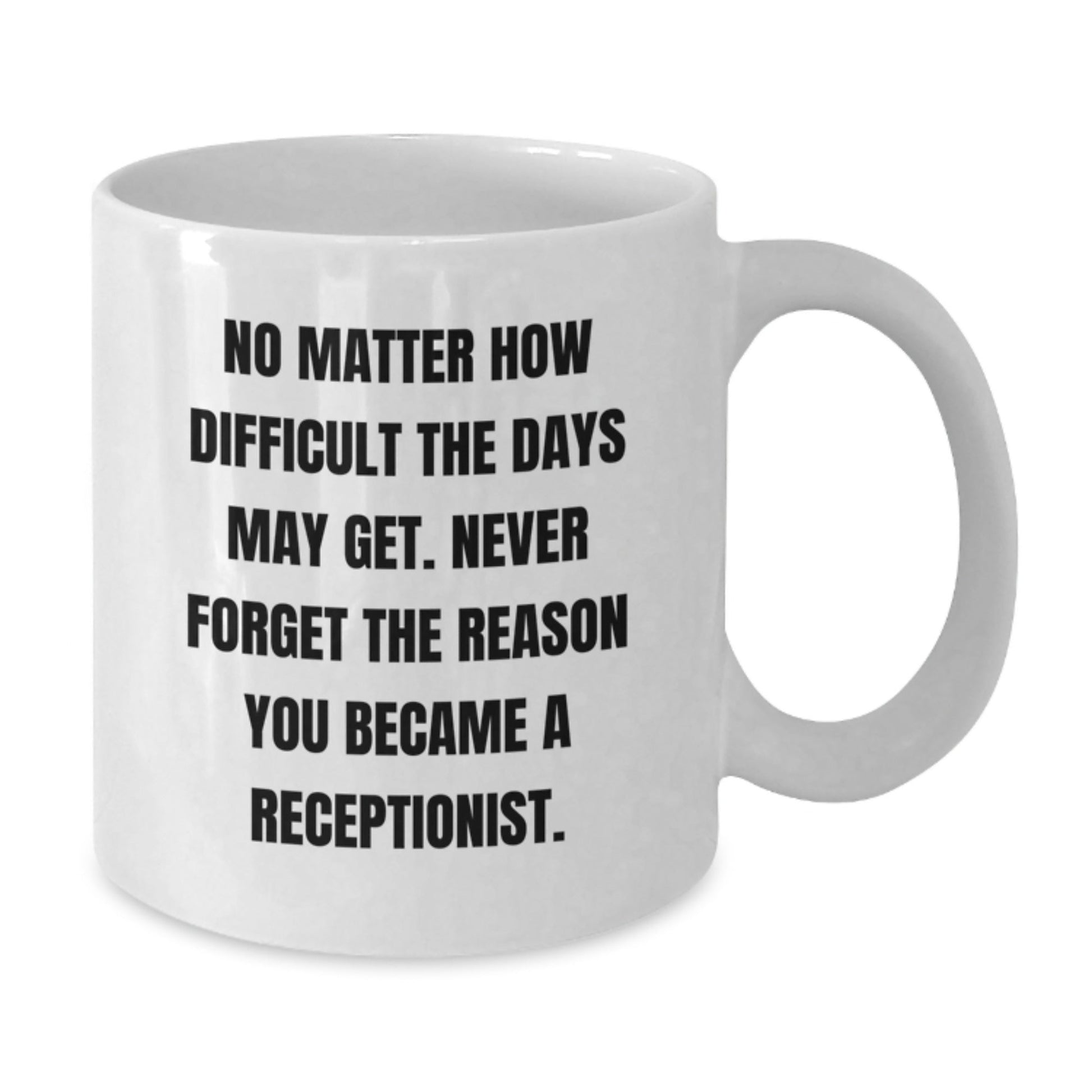 Funny Receptionist Gifts from Friends for Receptionist White Coffee Mug Christmas Unique Presents - The Buy Boom