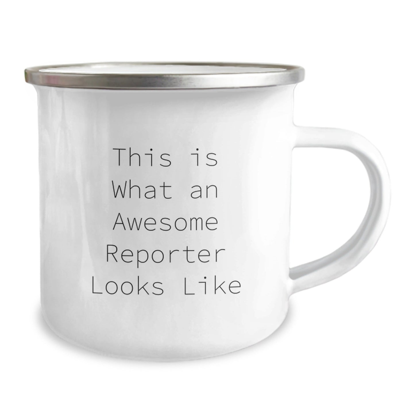 Funny Reporter Gifts, 'This Is What An Awesome Reporter Looks Like' Camping Mug for Men, Women, or Friends, Unique Graduation Gifts from Family, Coworkers, or Friends - The Buy Boom