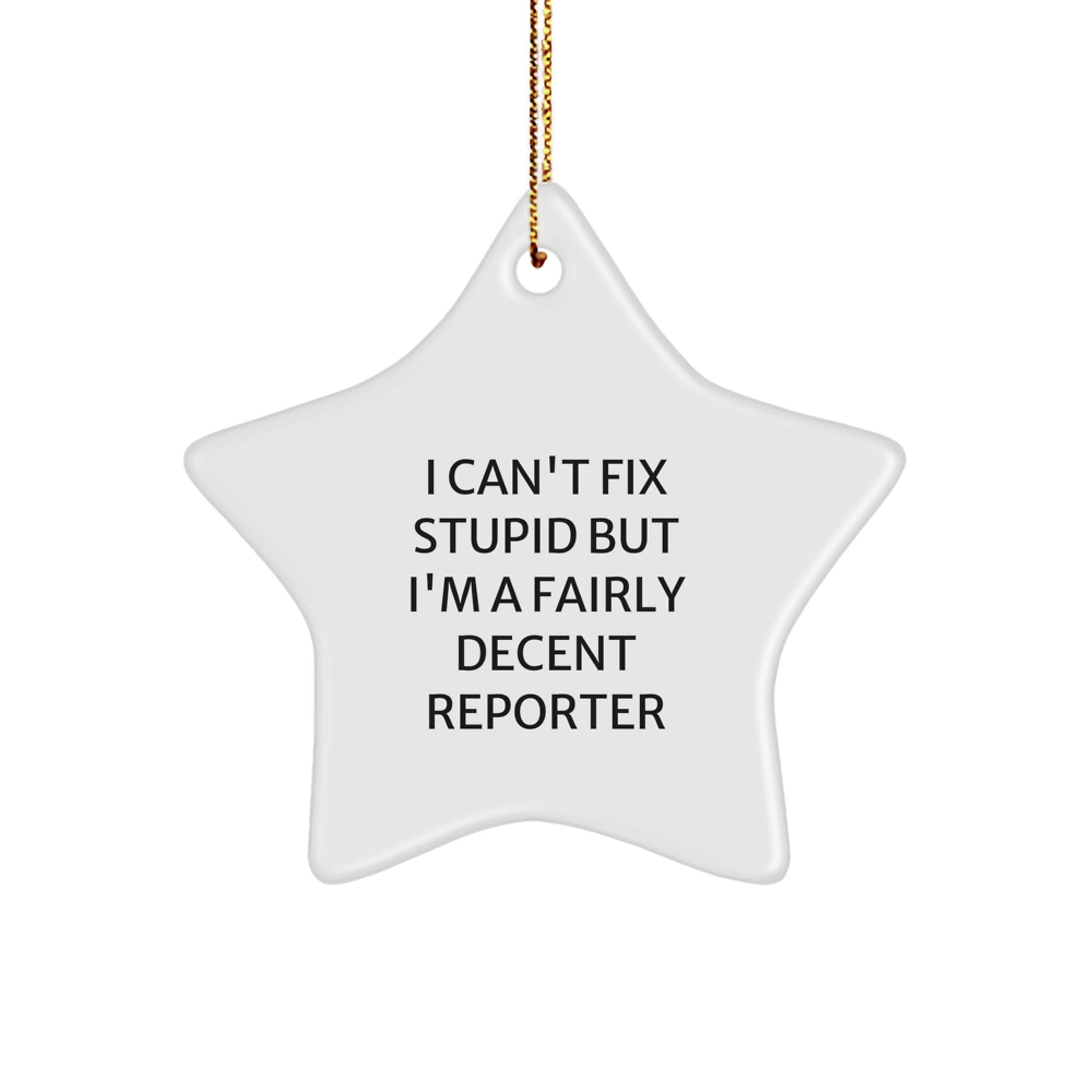 Funny Reporter Star Ornament for Men - Unique Gifts from Friends, Family, or Coworkers for Christmas - The Buy Boom