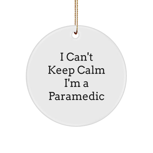 Funny Rescue Worker Gifts for Men - I Can't Keep Calm I'm A Rescue Worker Christmas Circle Ornament Gifts from Friends to Coworkers - Unique Rescue Worker Decorations - The Buy Boom