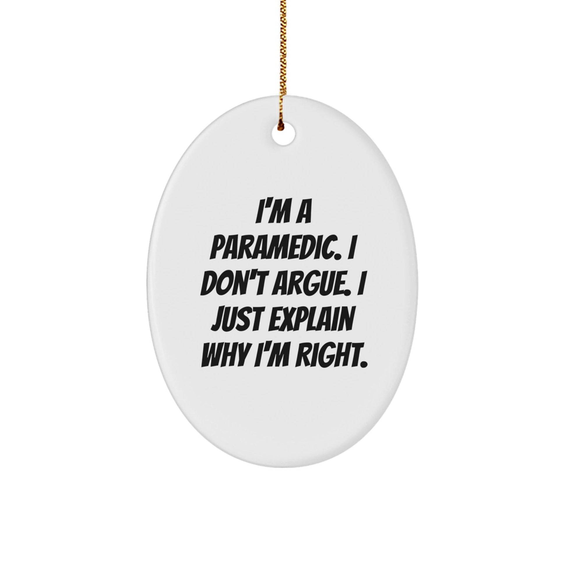 Funny Rescue Worker Gifts for Men - Oval Ornament, Christmas Unique Gifts from Friends, Family, Coworkers - Inspirational Rescue Worker Quote - The Buy Boom