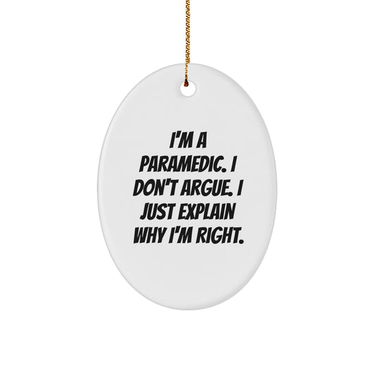 Funny Rescue Worker Gifts for Men - Oval Ornament, Christmas Unique Gifts from Friends, Family, Coworkers - Inspirational Rescue Worker Quote - The Buy Boom