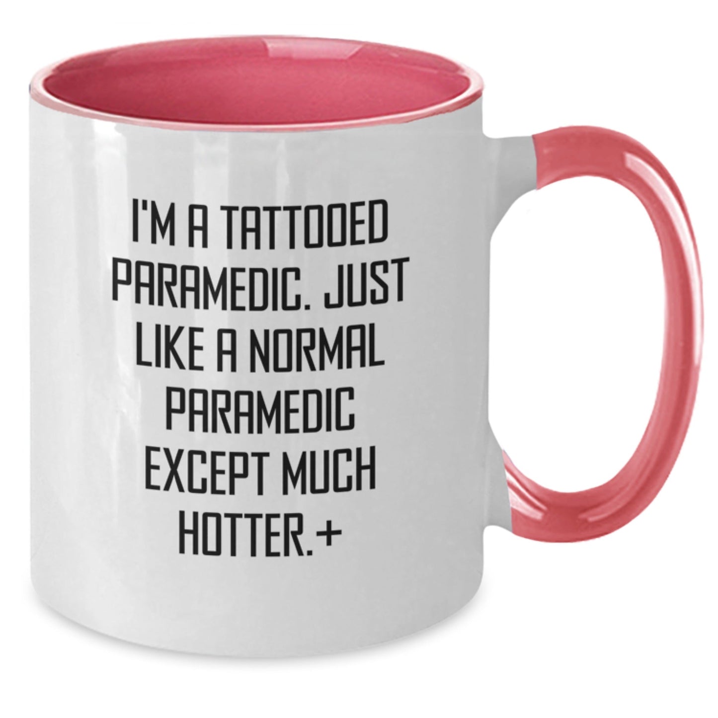 Funny Rescue Worker Gifts from Friends, Christmas Unique Gifts for Men Rescue Worker, Two Tone Coffee Mug with I'm A Tattooed Rescue Worker Quote - The Buy Boom