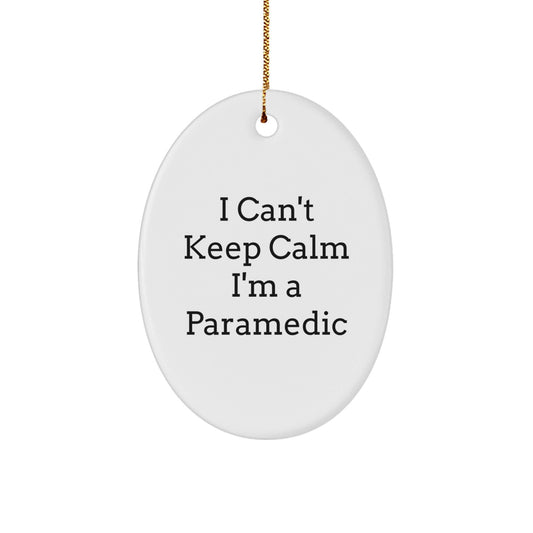 Funny Rescue Worker Gifts from Friends - Oval Ornament with I Can't Keep Calm I'm A Rescue Worker Quote for Rescue Worker Men, Women, Coworkers, Family - The Buy Boom
