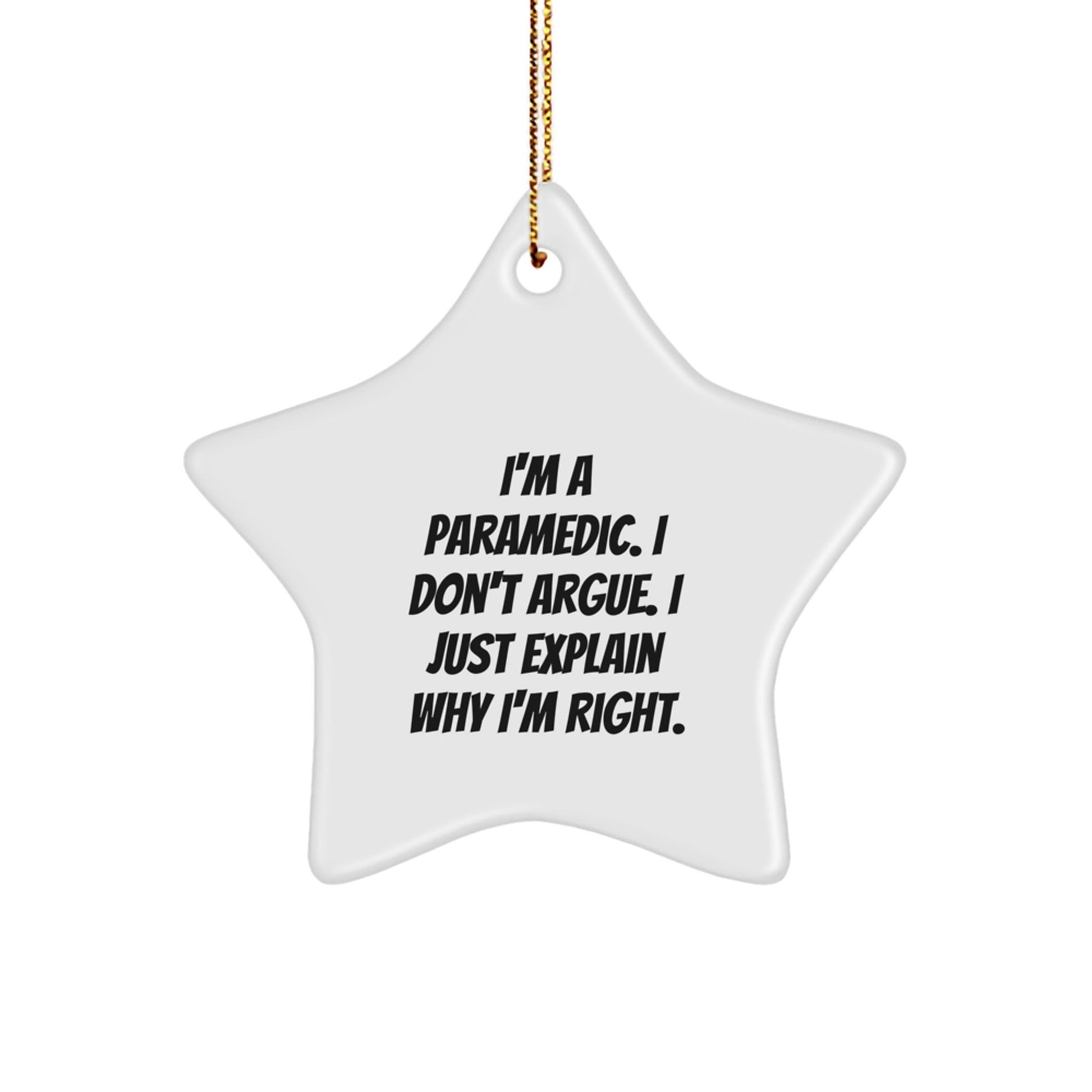 Funny Rescue Worker Gifts - Gifts from Men - Rescue Worker Star Ornament - Christmas Unique Gifts for Rescue Worker by Friends - The Buy Boom