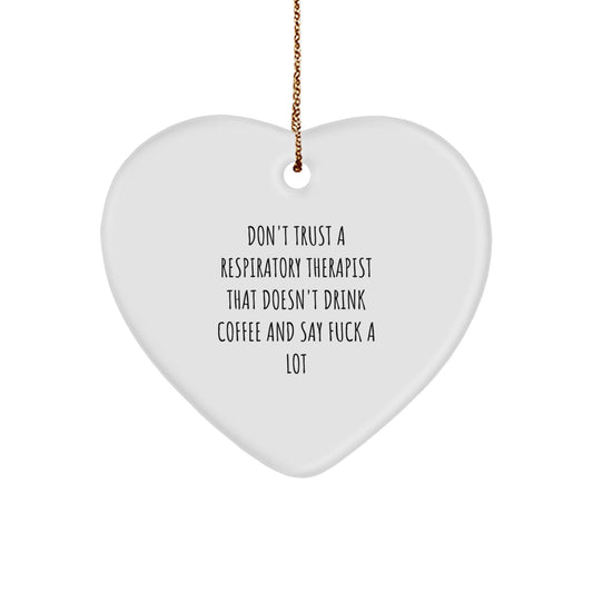 Funny Respiratory Therapist Gifts from Friends to Friends - Inspirational Heart Ornament for Christmas Unique Gifts - The Buy Boom