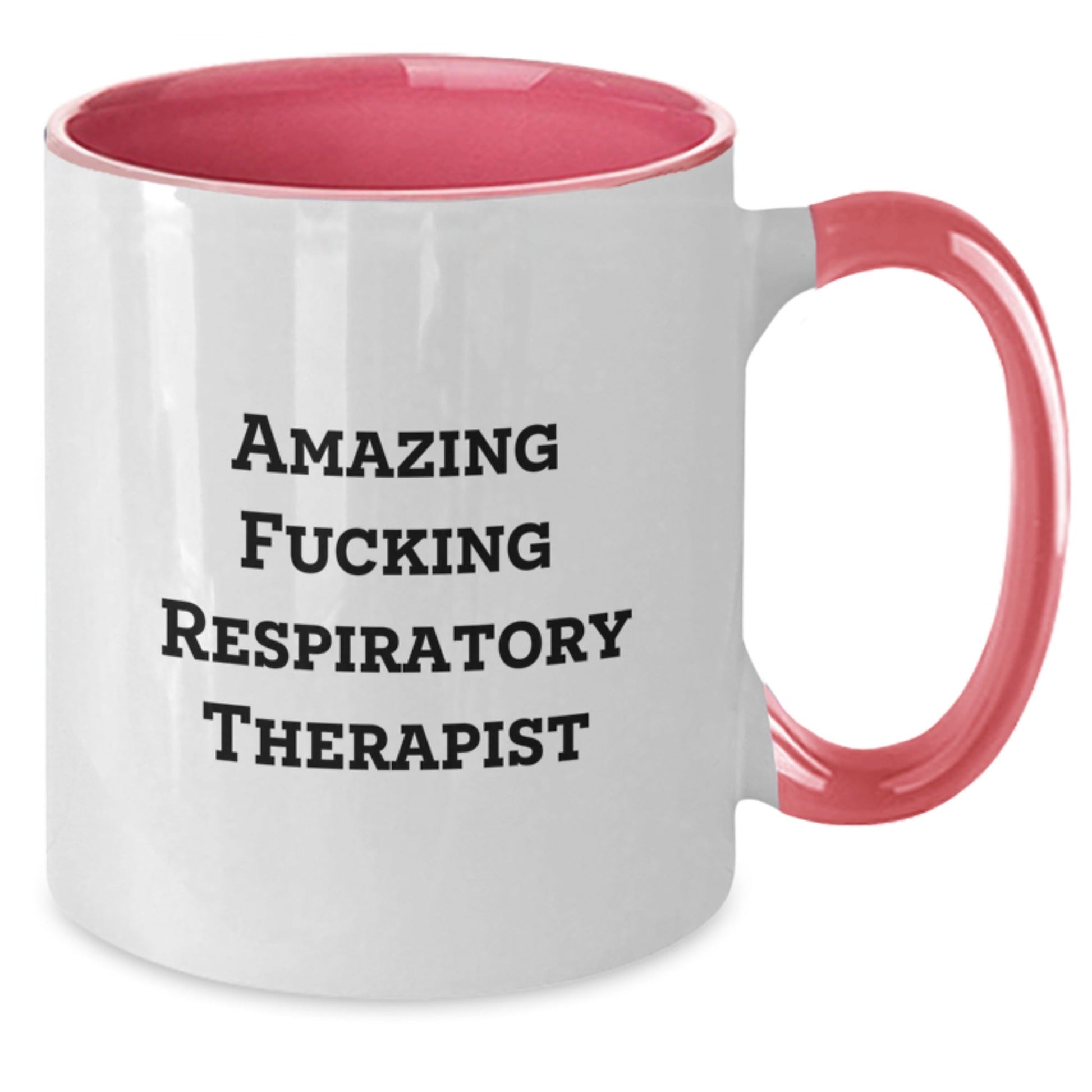 Funny Respiratory Therapist Gifts from Men to Friends - 'Amazing F - king Respiratory Therapist' Two Tone Coffee Mug for Christmas Unique Gifts, Respiratory Therapist Mugs - The Buy Boom