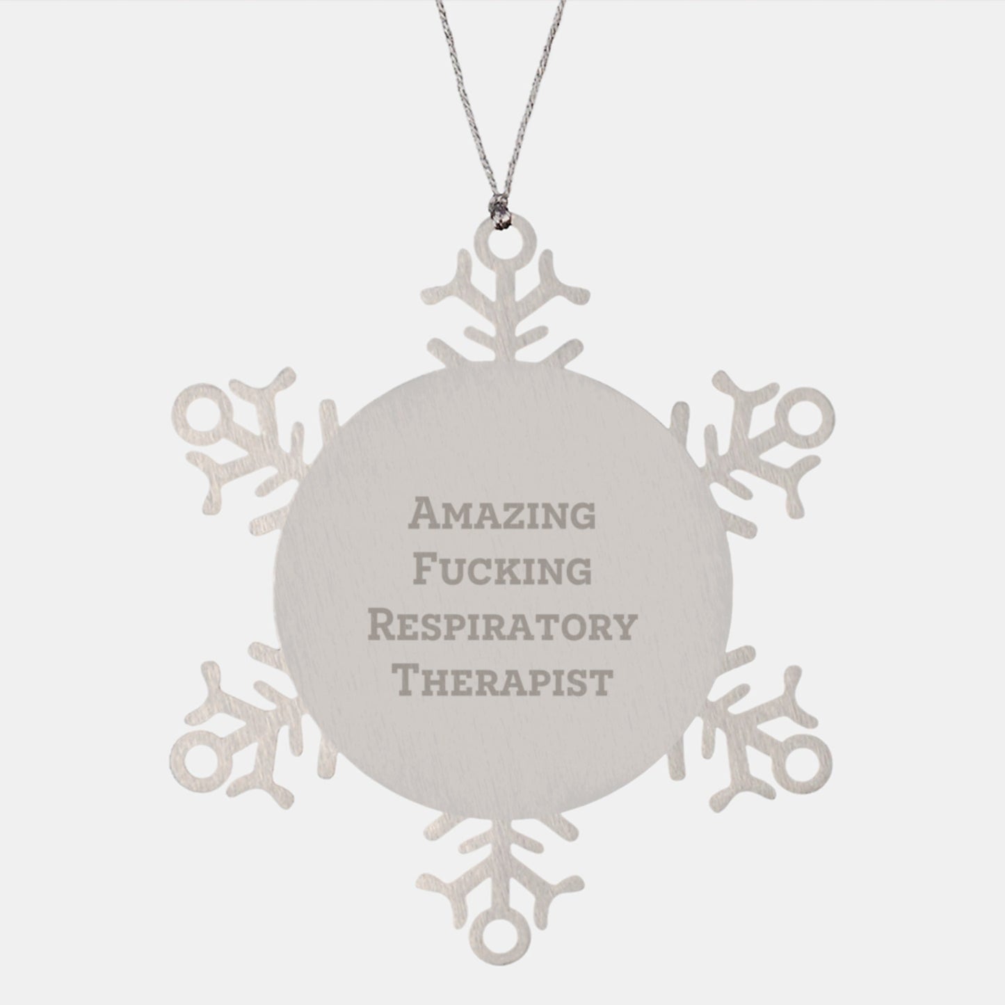 Funny Respiratory Therapist Gifts from Men to Women, Unique Snowflake Ornament for Respiratory Therapist, Amazing F - king Respiratory Therapist Christmas Unique Gifts - The Buy Boom