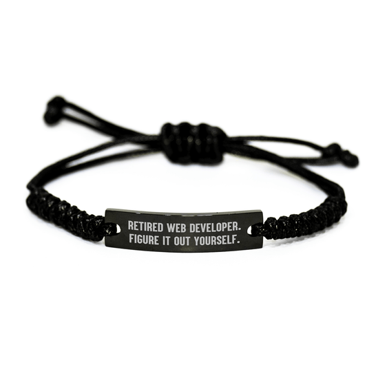 Funny Retired Web Developer Gift Rope Bracelet for Any Occasion - The Buy Boom