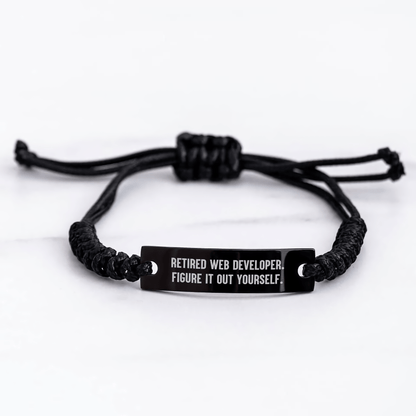 Funny Retired Web Developer Gift Rope Bracelet for Any Occasion - The Buy Boom