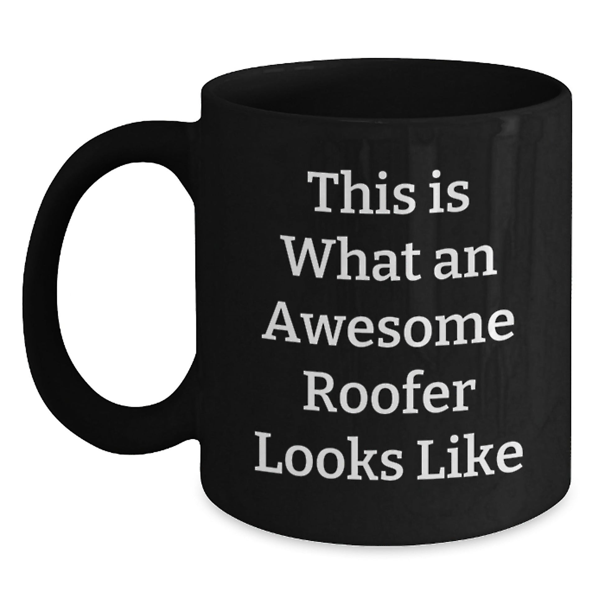 Funny Roofer Gifts from Friends for Men, 'This Is What An Awesome Roofer Looks Like' Black Coffee Mug, Unique Graduation Presents - The Buy Boom