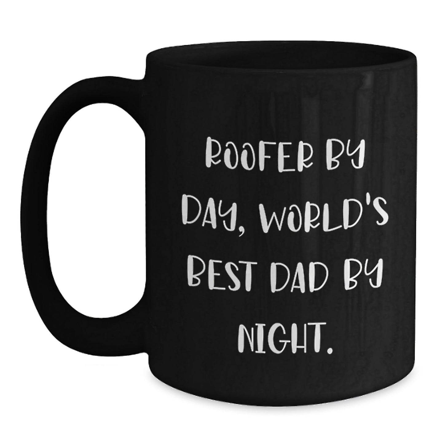 Funny Roofer Gifts, Roofer By Day, World's Best Dad By Night. Black Coffee Mug, Birthday Unique Presents from Dad to Roofer - The Buy Boom