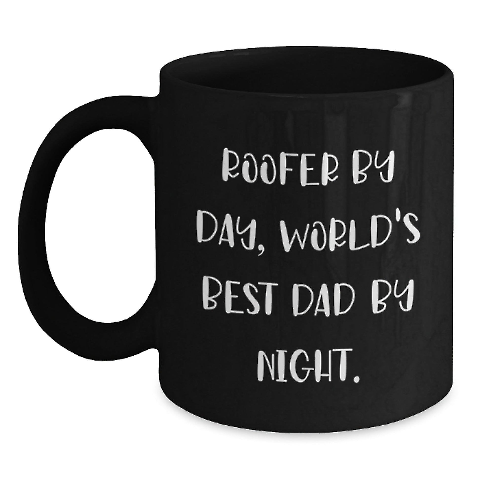 Funny Roofer Gifts, Roofer By Day, World's Best Dad By Night. Black Coffee Mug, Birthday Unique Presents from Dad to Roofer - The Buy Boom