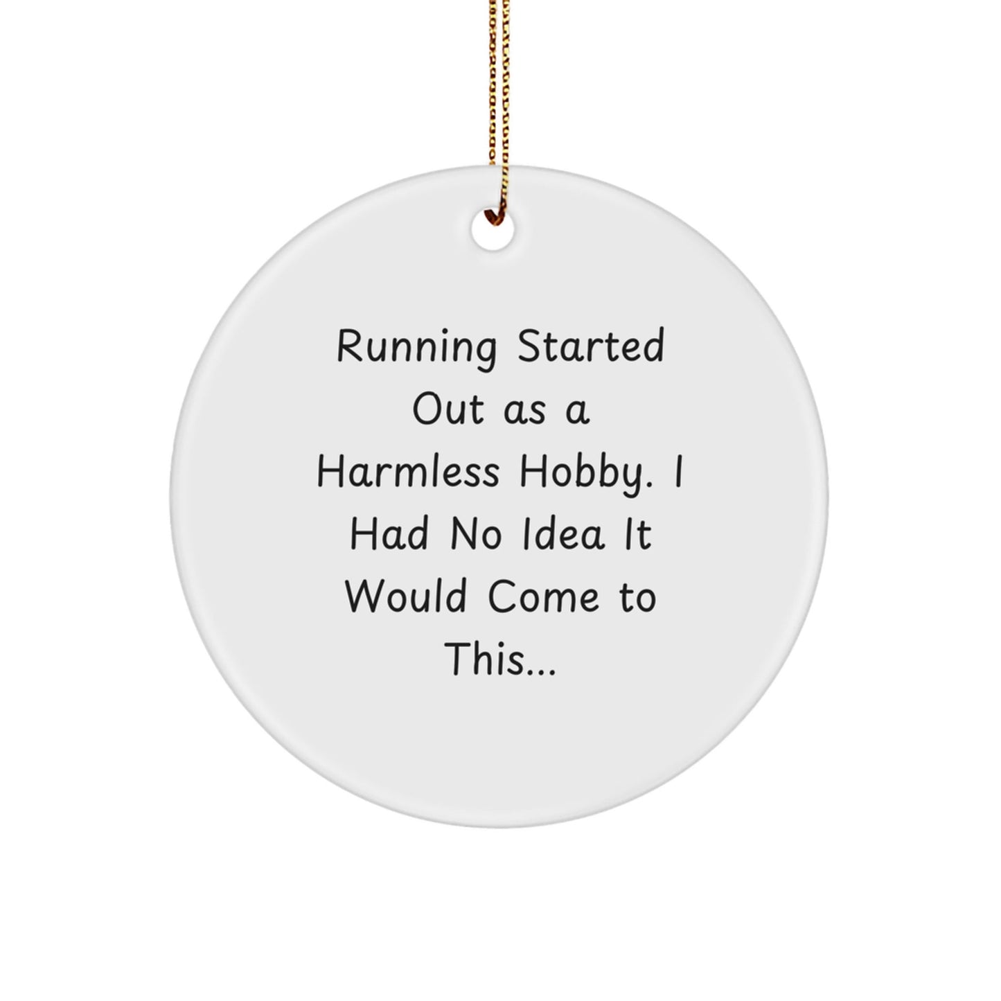 Funny Running Quotes for Running Lovers - Gifts for Running Women - Christmas Unique Circle Ornament for Running Enthusiasts - The Buy Boom