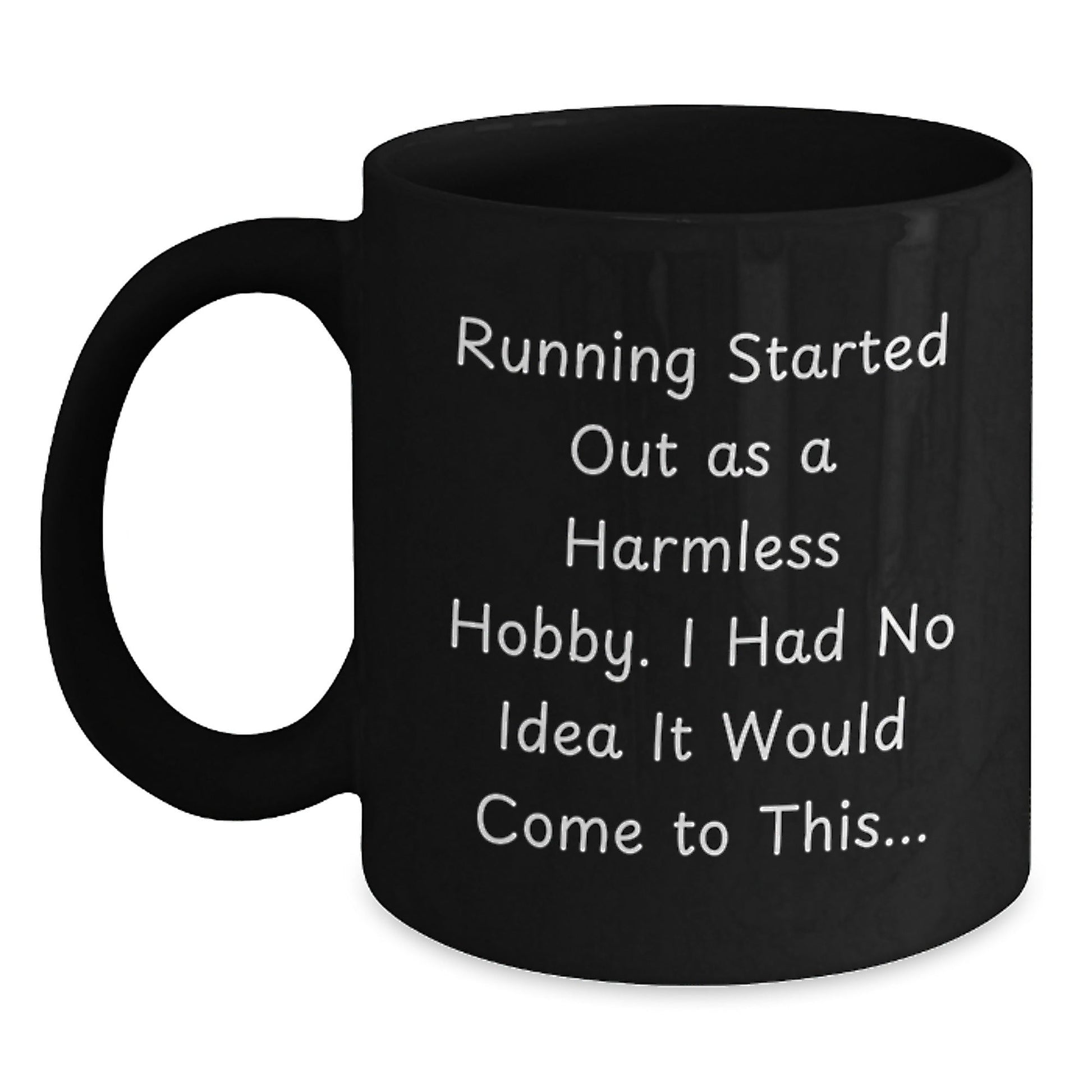 Funny Running Quotes Gift for Runner Men Black Coffee Mug - Unique Christmas Memorable Present from Friends - The Buy Boom