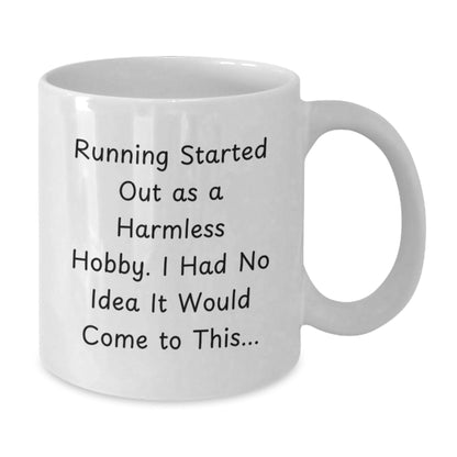 Funny Running Quotes White Coffee Mug Gifts for Him from Friends at Christmas - The Buy Boom
