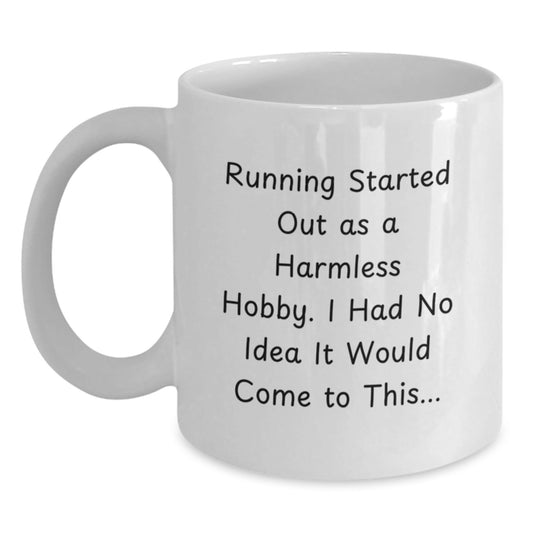 Funny Running Quotes White Coffee Mug Gifts for Him from Friends at Christmas - The Buy Boom