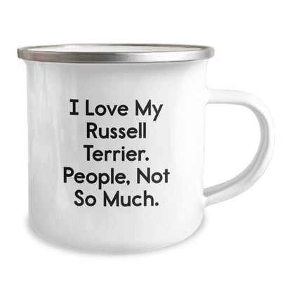 Funny Russell Terrier Dog Gifts from Family to Russell Terrier Dog Lovers - I Love My Russell Terrier. People, Not So Much. - Camping Mug for Birthday - The Buy Boom