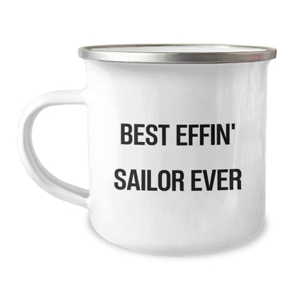Funny Sailor Camping Mug Gifts for Men from Friends - Best Effin' Sailor Ever Christmas Unique - The Buy Boom