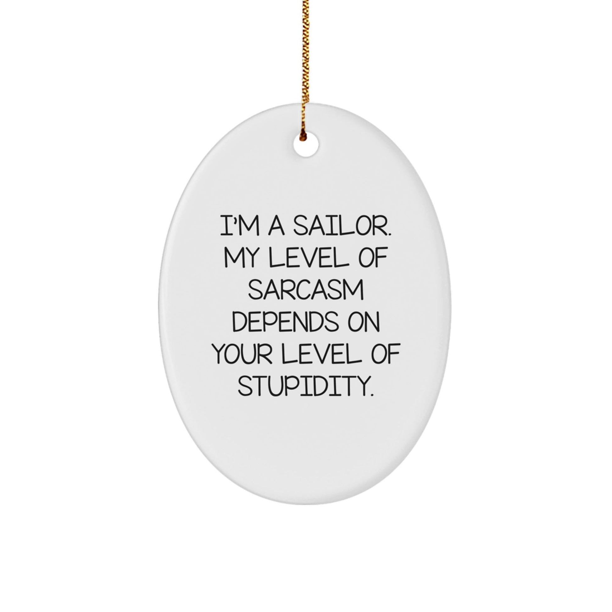 Funny Sailor Gifts from Friends for Men Sailor Oval Ornament I'm A Sailor - The Buy Boom