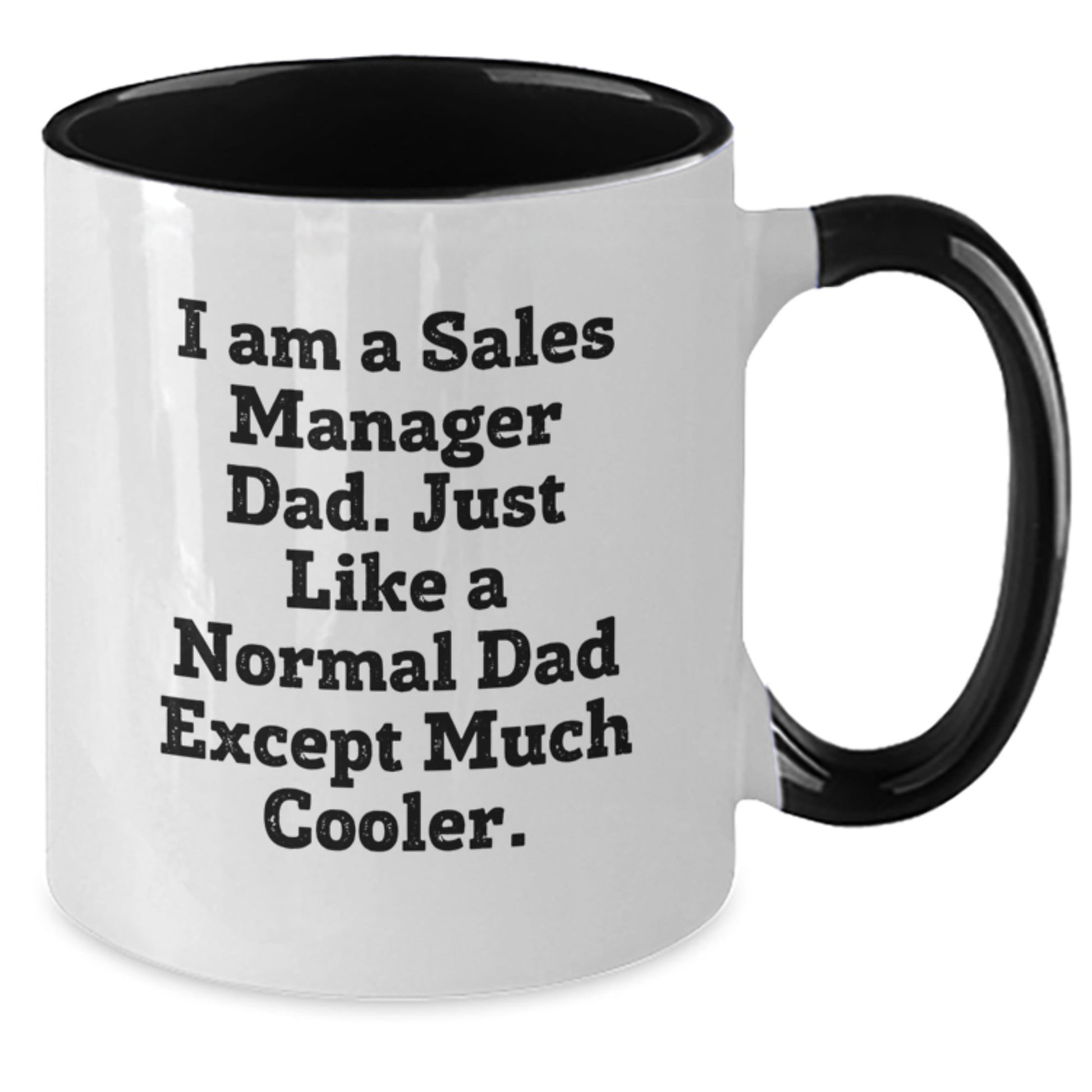 Funny Sales Manager Gifts for Men, Two Tone Coffee Mugs - 'I Am A Sales Manager Dad' Christmas Unique Gifts from Dad to Sales Manager - The Buy Boom