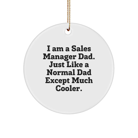 Funny Sales Manager Gifts for Men - Unique Circle Ornament from Dad - Christmas Unique - The Buy Boom