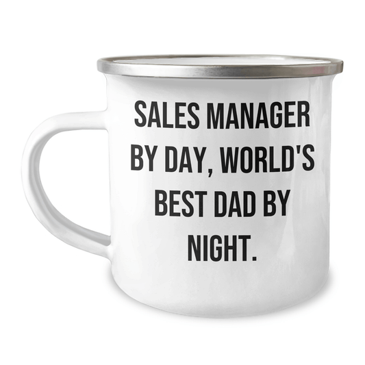 Funny Sales Manager Gifts from Men, Unique Camping Mug for Sales Manager By Day, World's Best Dad By Night. - Father's Day Unique Gifts for Men - The Buy Boom