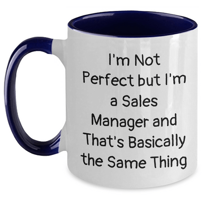 Funny Sales Manager Quotes Gifts from Men to Sales Manager, Two Tone Coffee Mug for Father's Day - The Buy Boom