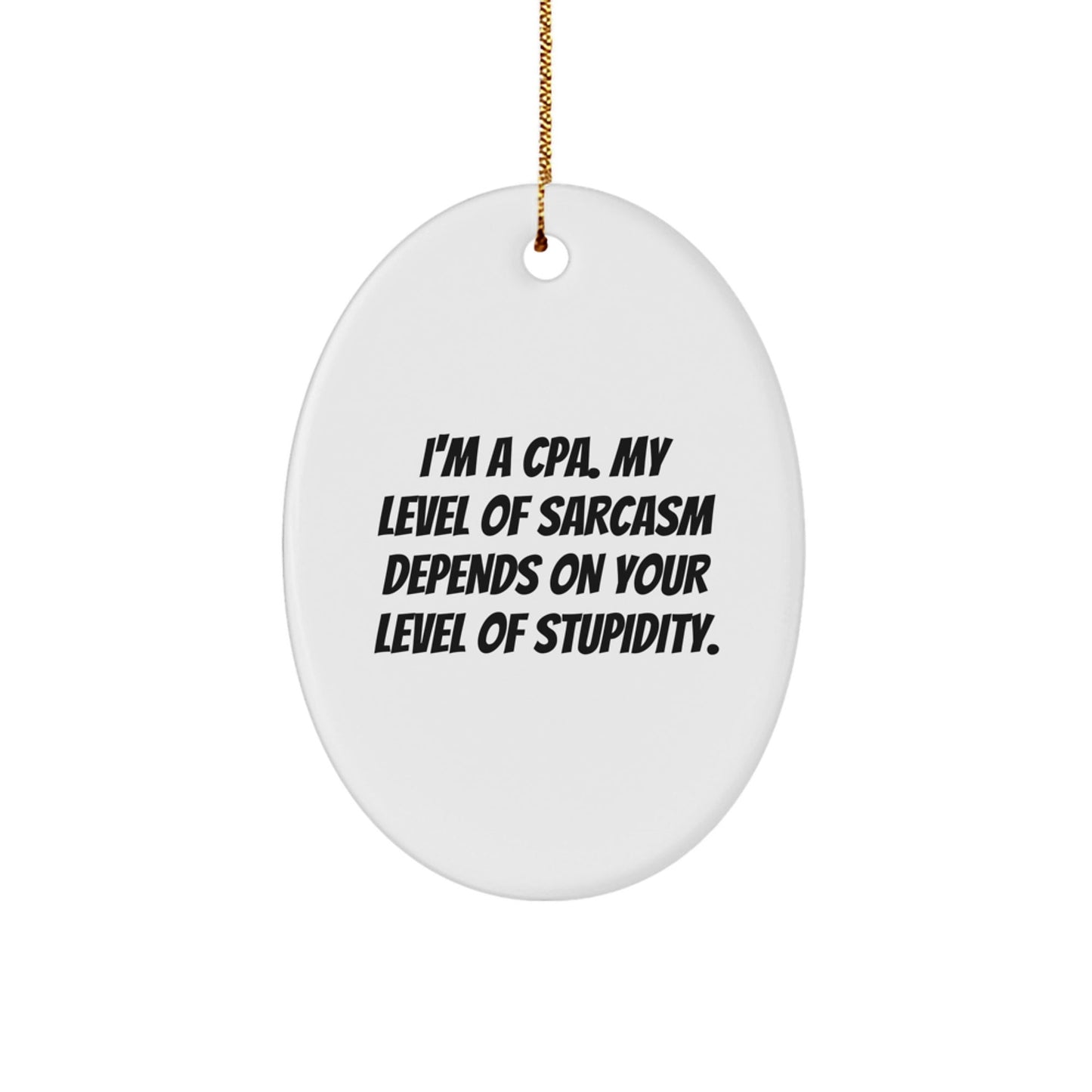 Funny Sarcasm Oval Ornament Gifts for CPAs, Christmas Unique Ideas from Friends to Family - The Buy Boom