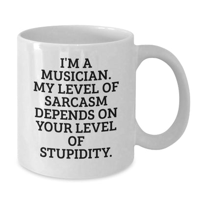 Funny Sarcastic Musician Gifts from Friends for Graduation Unique White Coffee Mugs - The Buy Boom