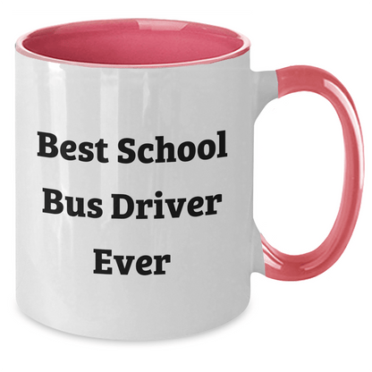 Funny School Bus Driver Gifts from Friends, Family, or Coworkers - Best School Bus Driver Ever Two Tone Coffee Mug for Men on Father's Day - The Buy Boom