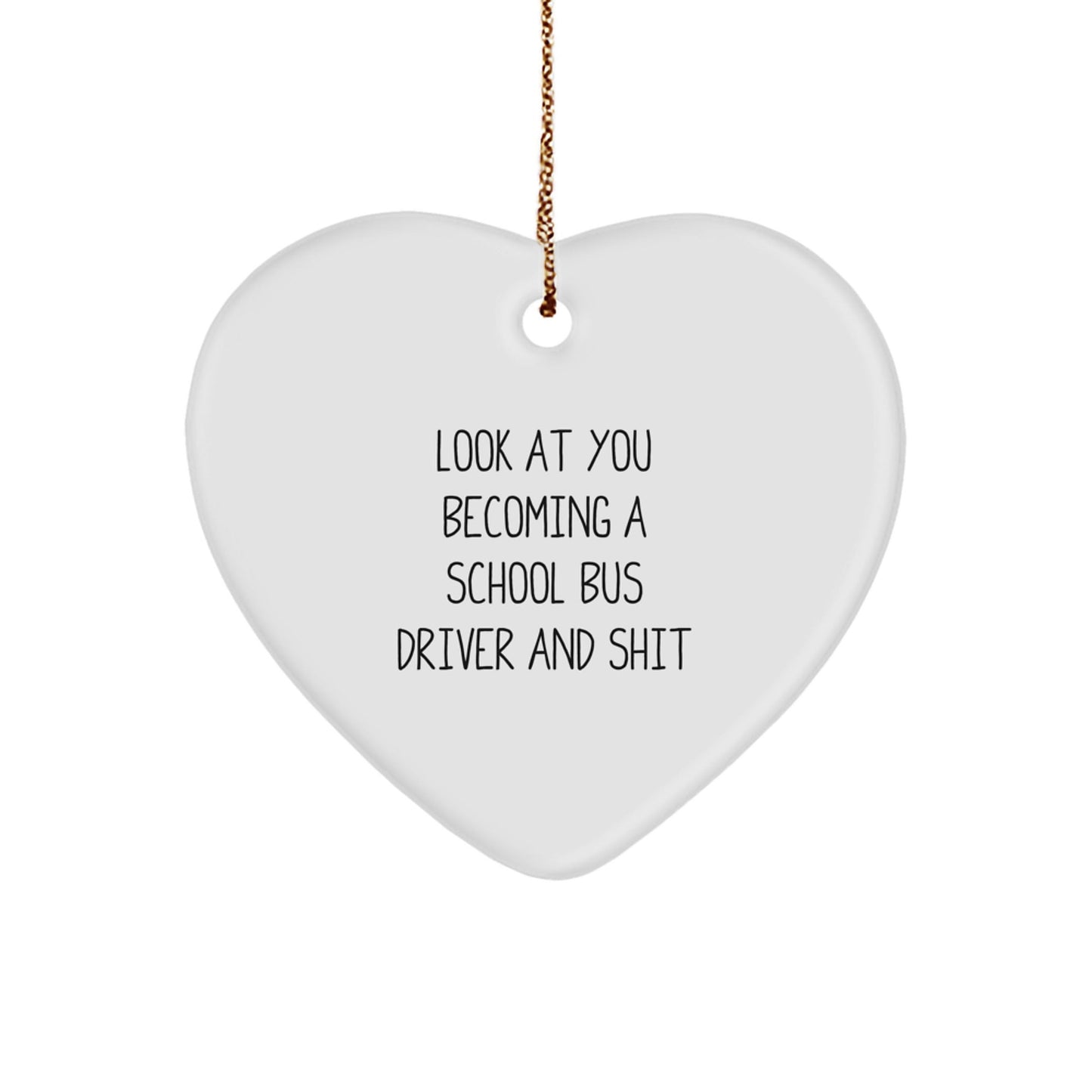 Funny School Bus Driver Heart Ornament Gifts from Friends to School Bus Driver Men - The Buy Boom