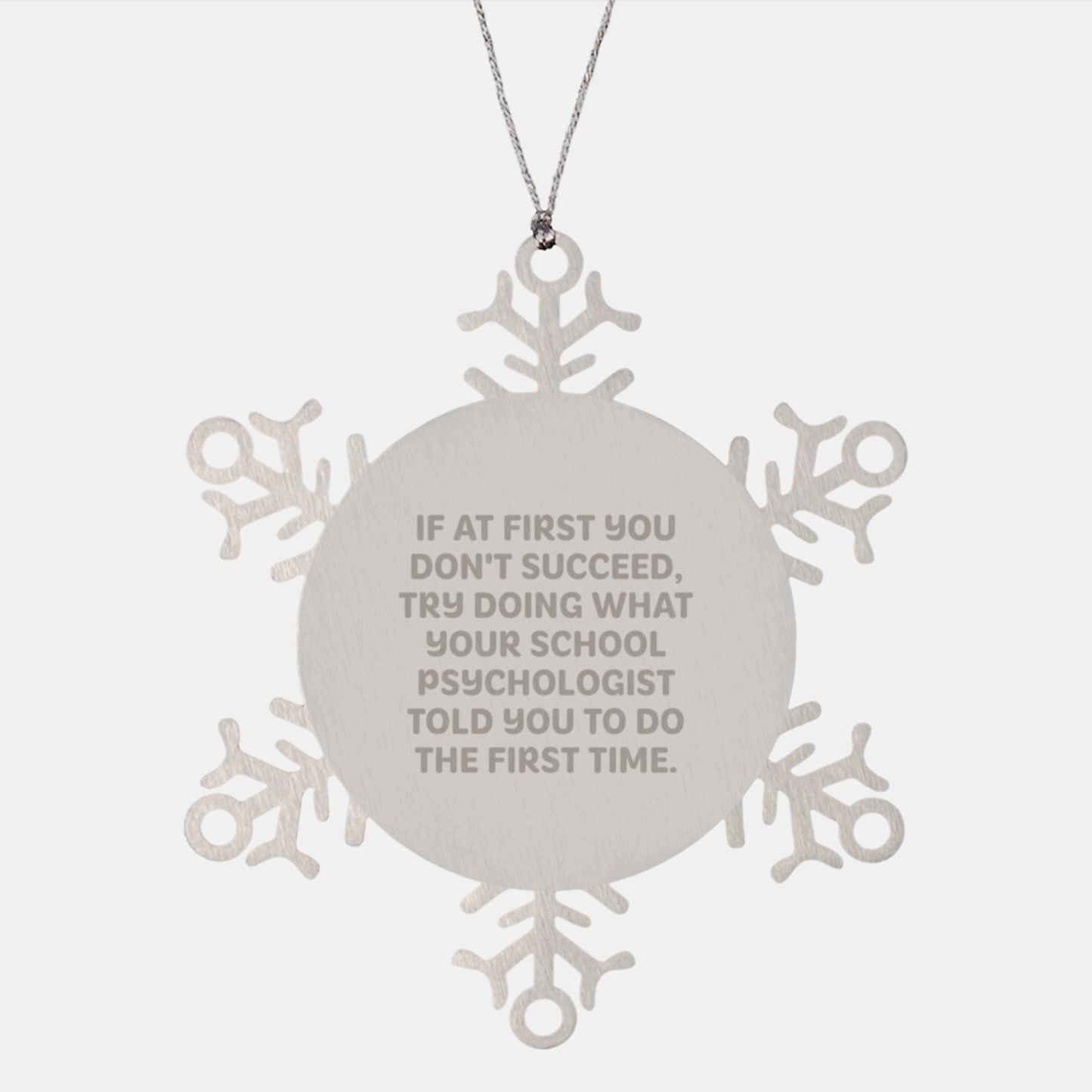 Funny School Psychologist Gift, Snowflake Ornament, Encouragement Quote Decoration Gifts from Men to School Psychologists at Christmas - The Buy Boom