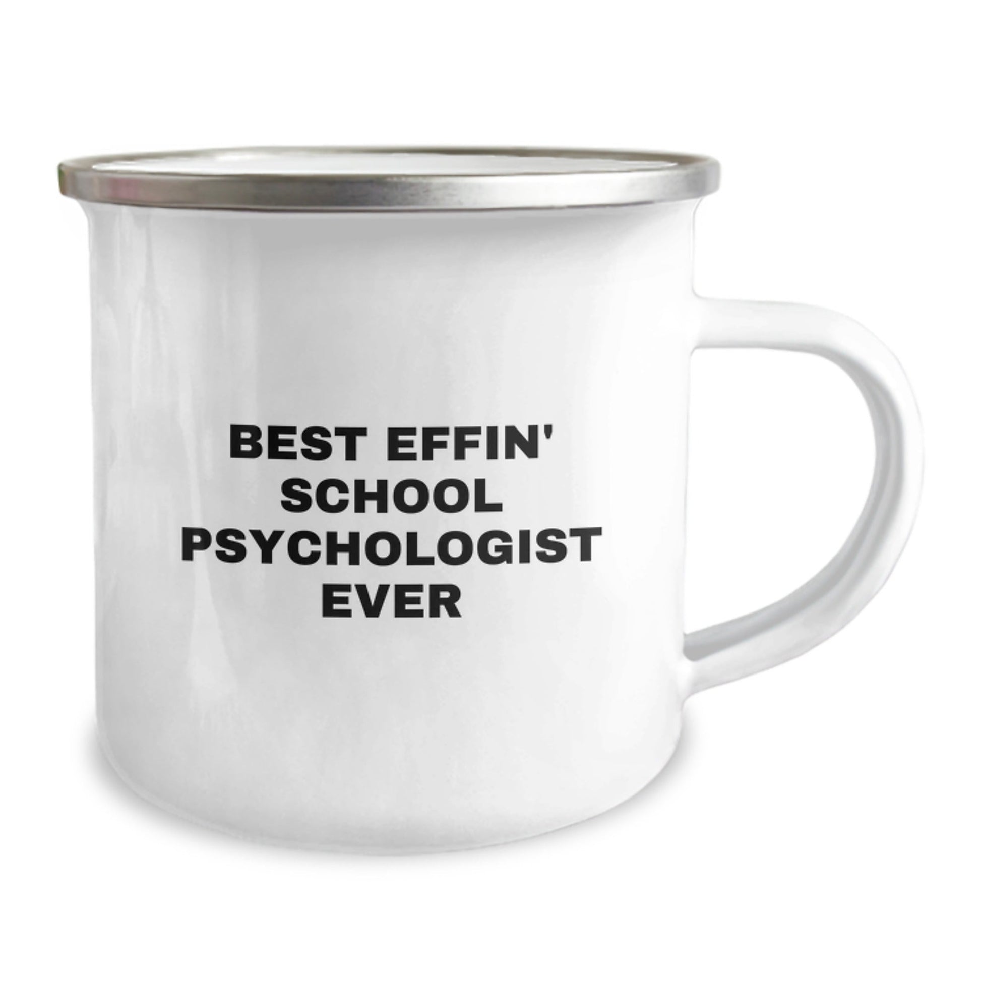 Funny School Psychologist Gifts for Men from Family - Best Effin' School Psychologist Ever Camping Mug - Unique Christmas Unique Gifts for School Psychologist Friends - The Buy Boom