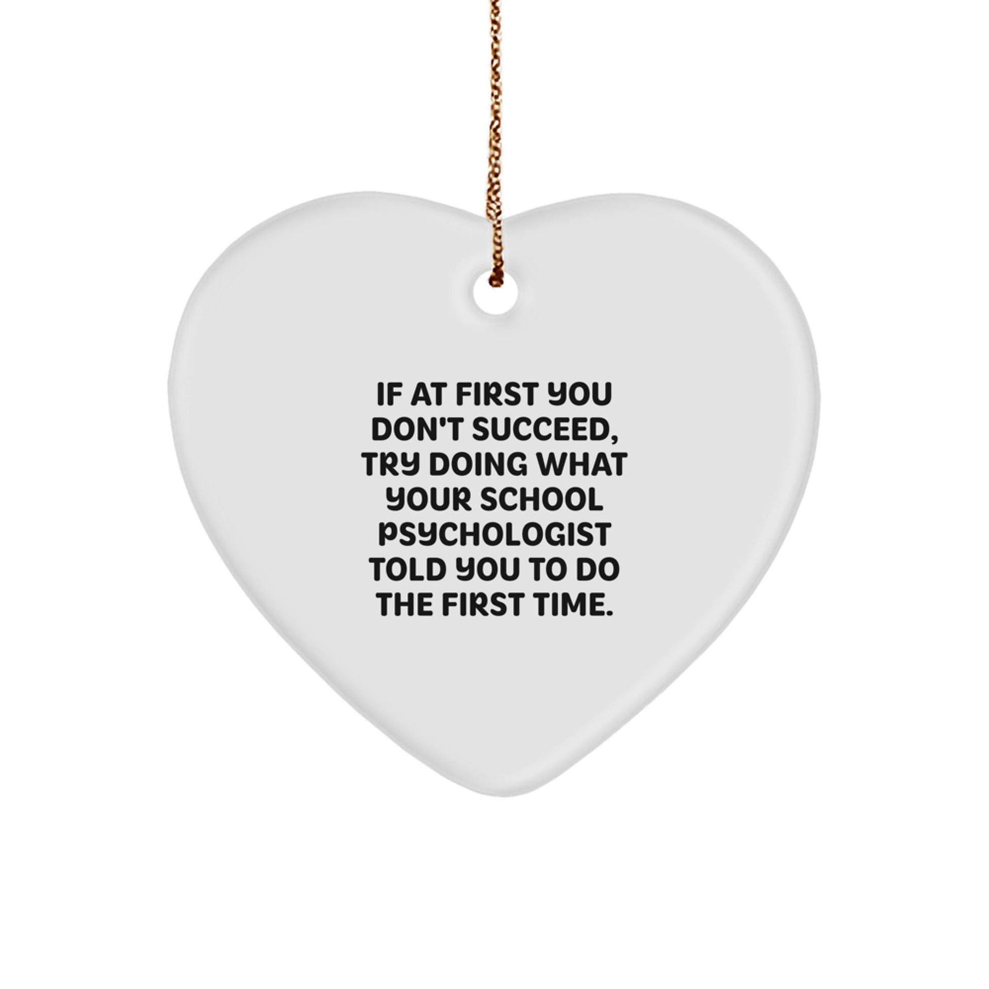 Funny School Psychologist Gifts from Friends, School Psychologist Heart Ornament with Inspirational Quote for Christmas Unique Gifts - The Buy Boom