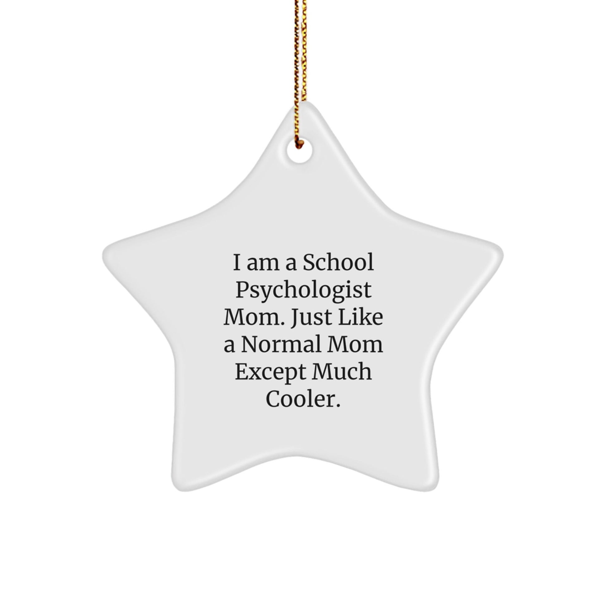Funny School Psychologist Mom Gifts, School Psychologist Star Ornament, Christmas Unique Gifts from Family, School Psychologist Christmas Decorations - The Buy Boom
