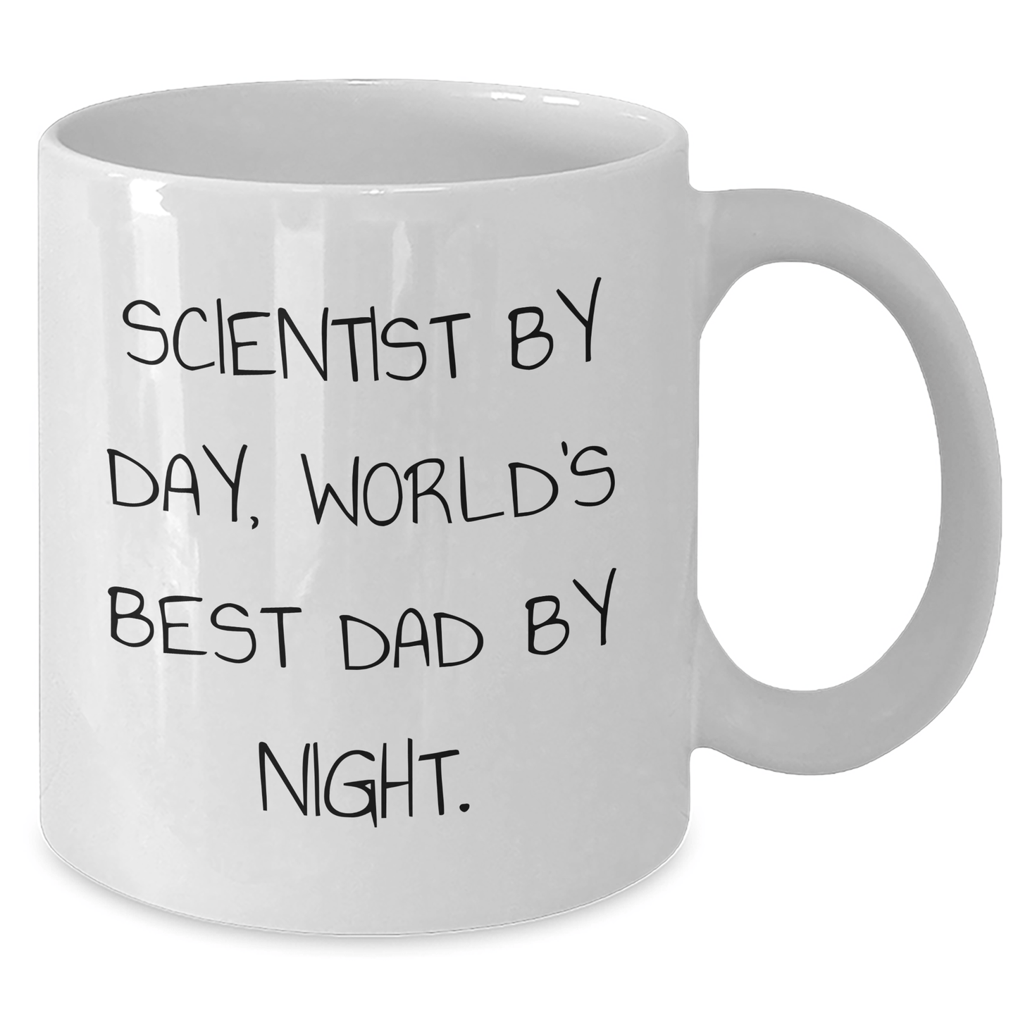 Funny Scientist by Day, World's Best Dad by Night Gifts for Him on Father's Day - White Coffee Mug - The Buy Boom