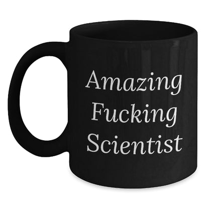 Funny Scientist Gifts for Men, Unique Christmas Memorable Presents from Friends, Black Ceramic Coffee Mugs with Inspirational Quotes - The Buy Boom