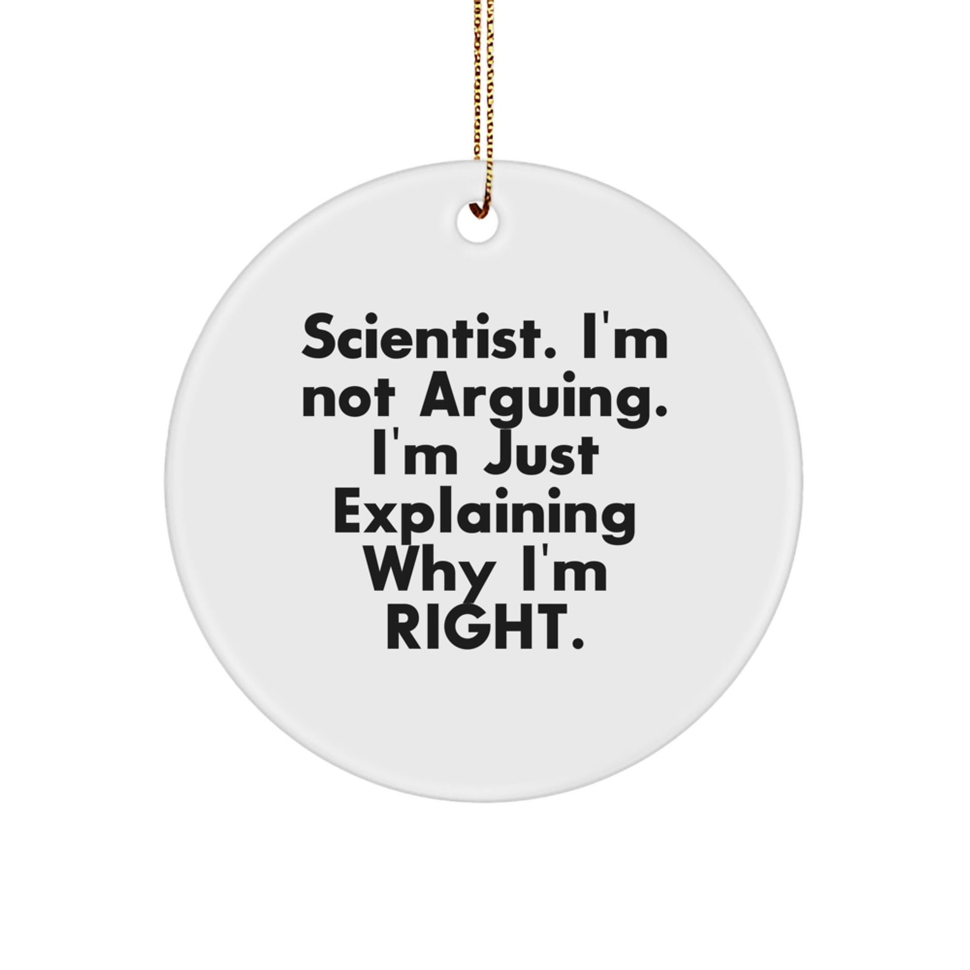 Funny Scientist Gifts from Friends - Scientist Circle Ornament for Christmas Unique Gifts - The Buy Boom