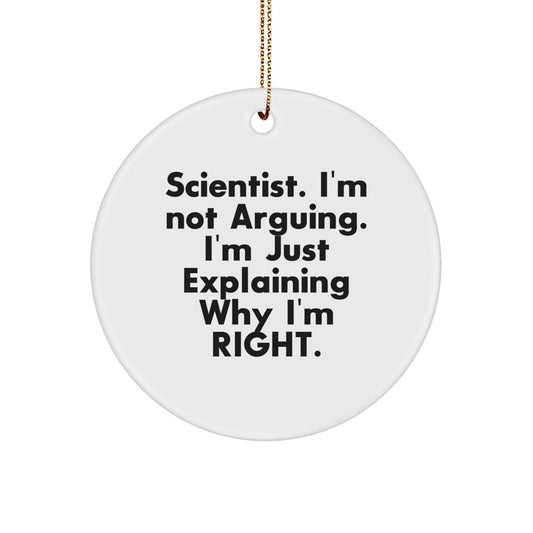 Funny Scientist Gifts from Friends - Scientist Circle Ornament for Christmas Unique Gifts - The Buy Boom