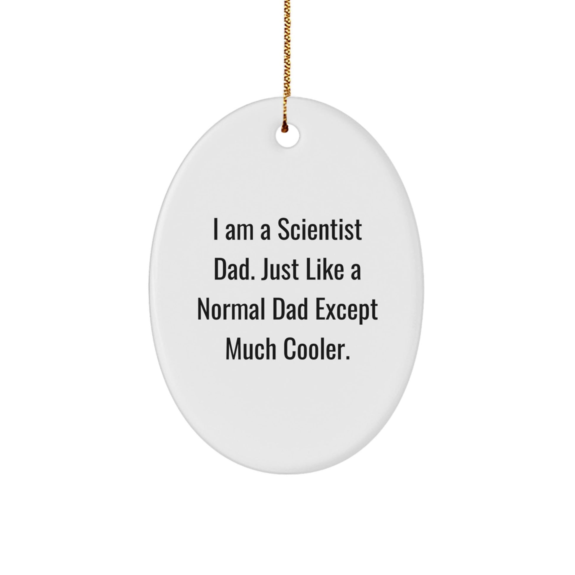 Funny Scientist Gifts - I Am A Scientist Dad Oval Ornament, Christmas Unique Gifts from Family, Perfect for Scientist Men - The Buy Boom
