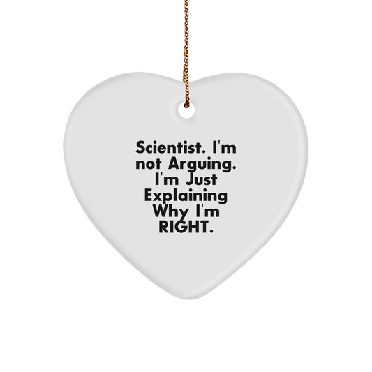 Funny Scientist Quotes Heart Ornament Gifts from Men to Women Friends or Coworkers for Christmas Unique Presents - The Buy Boom
