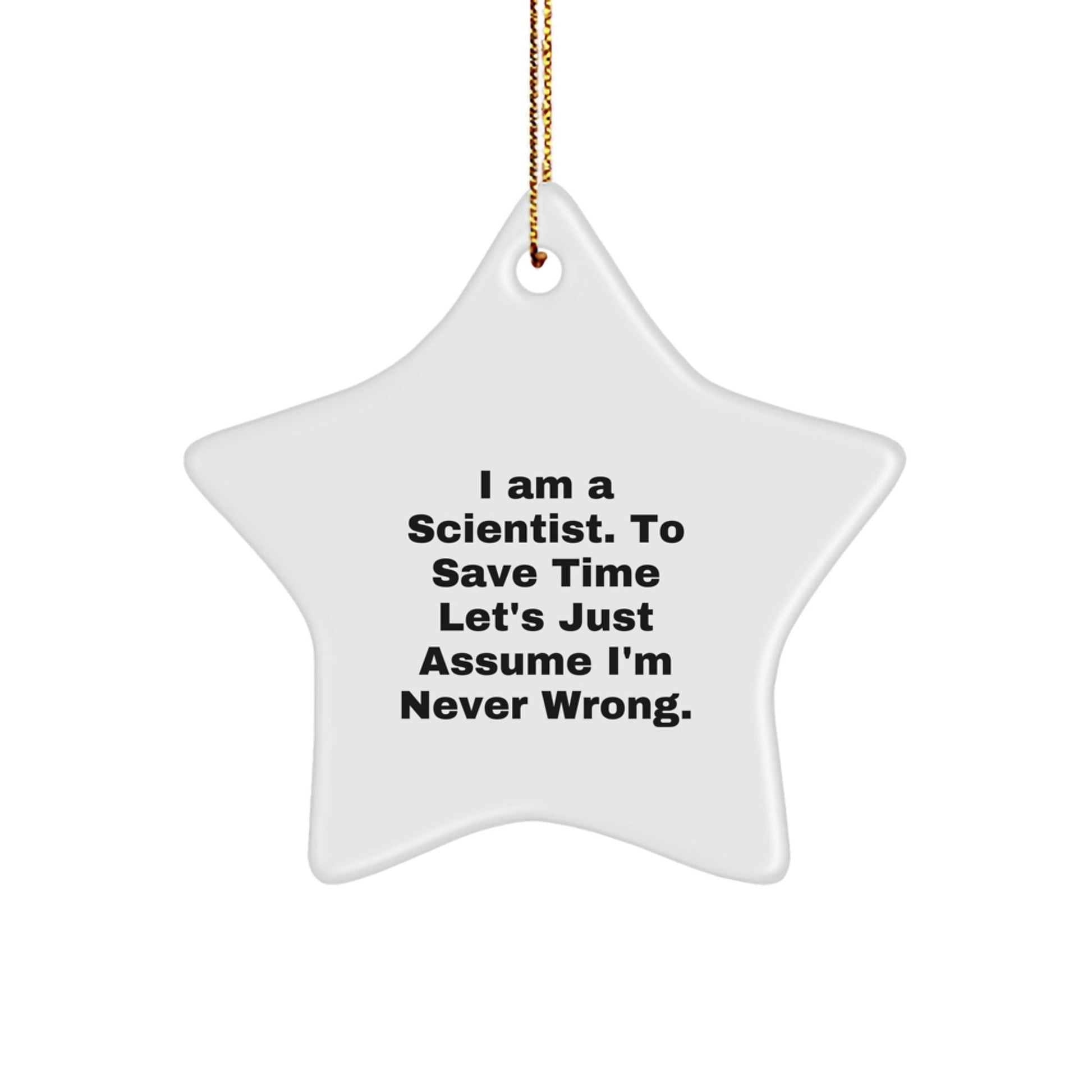 Funny Scientist Star Ornament Gifts for Men Christmas Decorations, Gifts from Friends to Family, Humorous Scientist - The Buy Boom