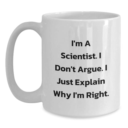 Funny Scientist White Coffee Mugs Gifts from Friends for Christmas Unique Scientist Mug - The Buy Boom