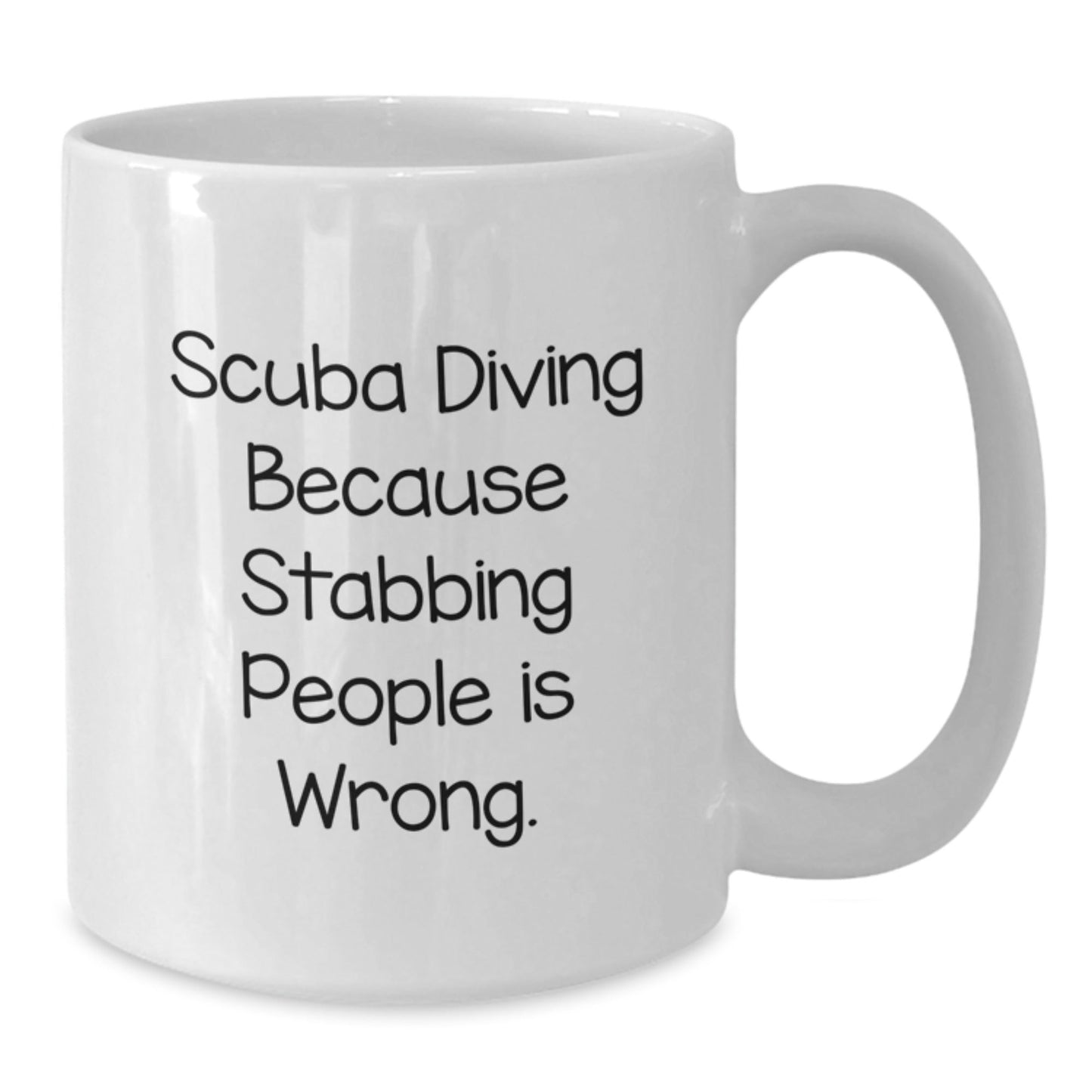 Funny Scuba Diving Gifts from Friends for Scuba Diving Enthusiasts, White Coffee Mug with Humorous Quote, Birthday Unique Gifts - The Buy Boom