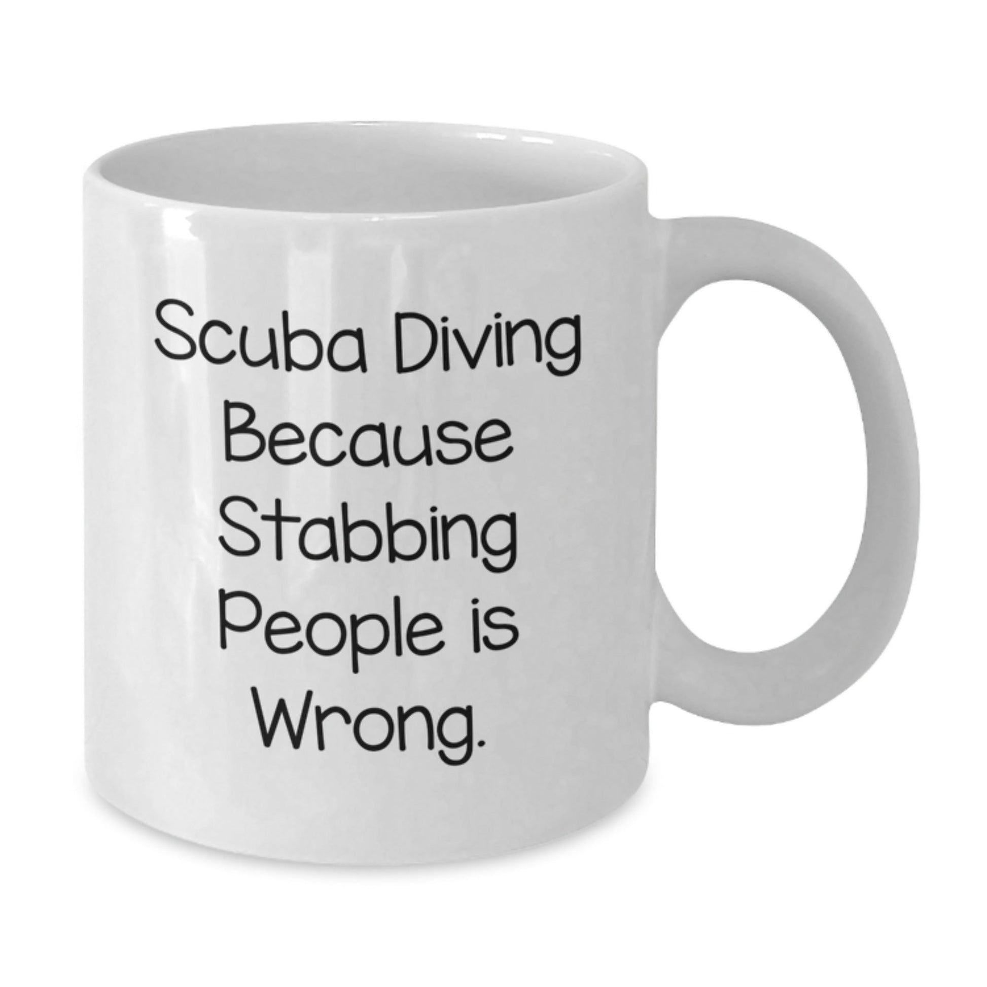 Funny Scuba Diving Gifts from Friends for Scuba Diving Enthusiasts, White Coffee Mug with Humorous Quote, Birthday Unique Gifts - The Buy Boom