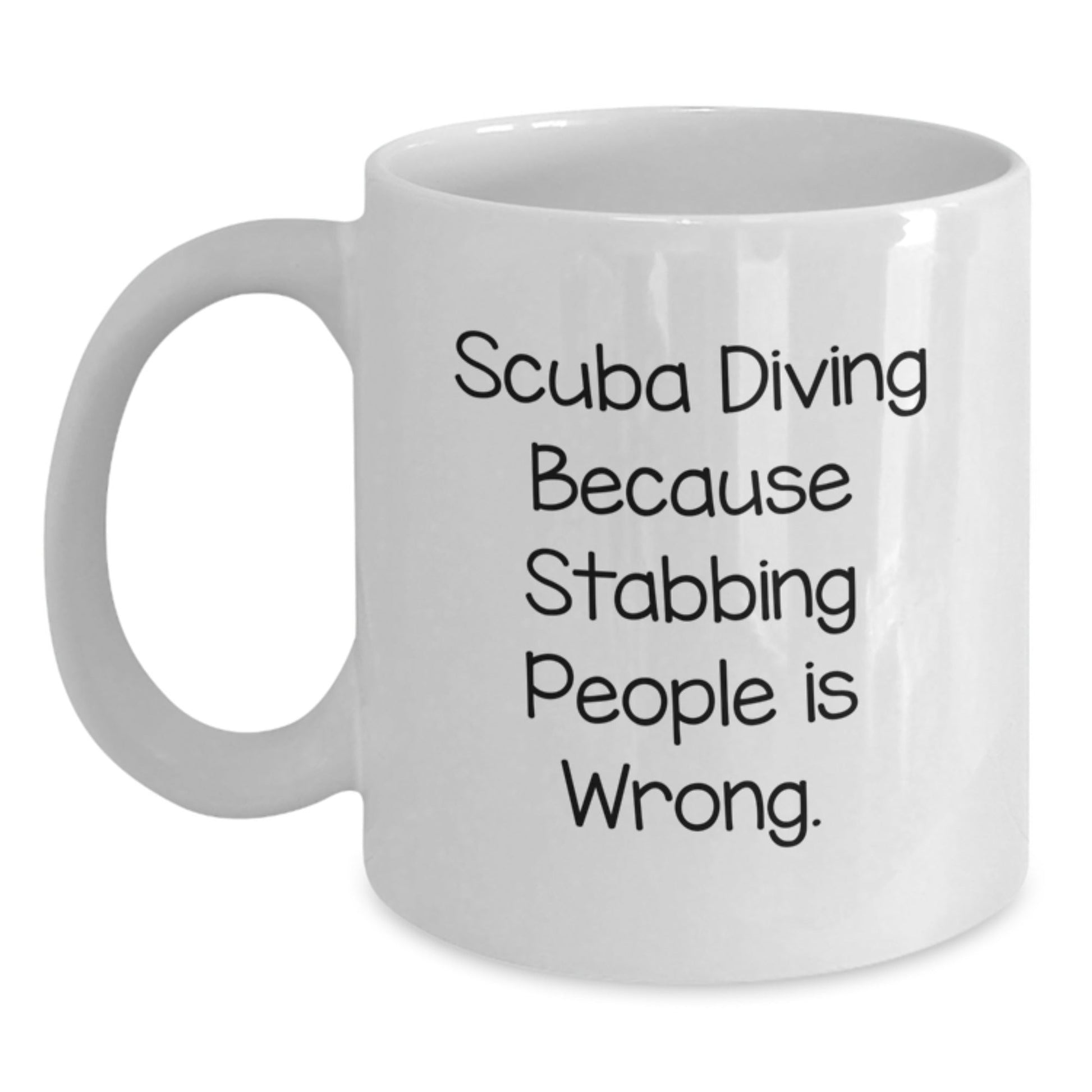 Funny Scuba Diving Gifts from Friends for Scuba Diving Enthusiasts, White Coffee Mug with Humorous Quote, Birthday Unique Gifts - The Buy Boom