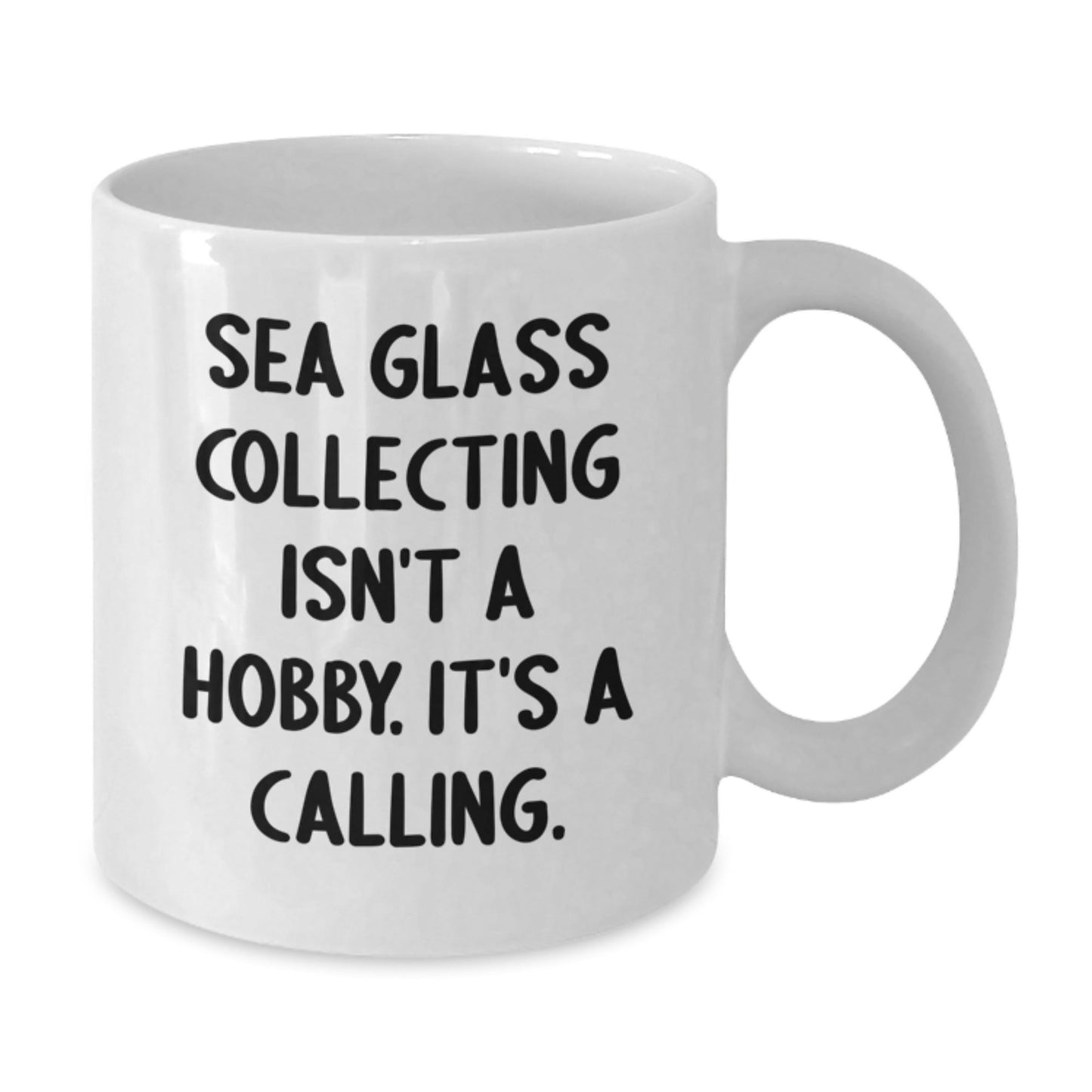 Funny Sea Glass Collecting Gifts for Women Friends from Men, Unique Christmas Unique Gifts for Sea Glass Collecting Lovers, White Coffee Mug - The Buy Boom