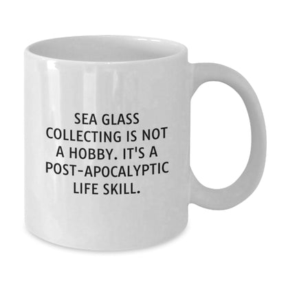 Funny Sea Glass Collecting Gifts from Friends - Sea Glass Collecting White Coffee Mug for Sea Glass Enthusiasts - Unique Christmas Unique Gifts for Sea Glass Collectors - The Buy Boom